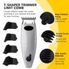 JRSHOME Upgraded Version Hair Clipper Guards Cutting Guides Set with Brush for An-dis T Outliner, 4 Pack, 1/16-3/8 inch, with Brush