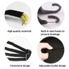 Patty Both 2 Pcs Motorcycle Helmet Luggage Rope Bungee Cord Bandage Strapping Tape Elastic Strap with 2 hooks, Black