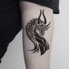 Oottati 6 Sheets Black Flying Dragon Claw Totem Arm Temporary Tattoo Stickers Fake Tattoos That Look Real and Last Long