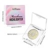 Highlighter Makeup Contour Palette, Gold Silver Duochrome iluminadores de maquillaje Metallic Cheek Highlighter Luminizer, Lightweight Shimmer Smooth Baked Powder Sparkly Glow Highlighting, Vegan #03