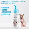 Mooncat Waterless Cat Shampoo, Licking Safe Dry Shampoo for Sphynx Cats, No Rinse Foam Cat Bath, Grooming for Cat, Kitten Sensitive Skin, Paraben Free, Oil Control, pH Balanced (5 oz) Shampoo ONLY