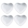 SOCOSY Heart-shaped Multipurpose Ceramic Sauce Dish Seasoning Dishes Sushi Dipping Bowl Appetizer Plates Serving Dish Saucers Bowl(Set of 4)