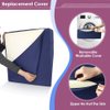 Wedge Pillow Cover case Leg Elevation Pillowcase Knee Post-Surgery Bed Wedge Replacement case with Pocket (Cover Only) - 24x21x8 Pillow Protector