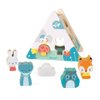 Janod - Pure Wooden Shape Sorter - Early Learning Toy - 6 Pieces Included - Handling and Building - Water-Based Paint - from 18 Months Old, J05150