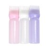YANTAISIYU 3 Pieces Root Comb Applicator Bottle 6 Ounce Hair Oiling Applicator Hair Dye Bottle with Graduated Scale Hair Root Comb for Hair Dying (3 Colors)