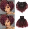 Loxxy Kinkys Clip In Hair Extensions 4A 4B Afro Kinky Clip In Virgin Natural Hair Clip In Extensions Ombre Afro Clip In Hair Extensions For Black Women Full Head Kinky Clip In #1b/99j AC 16 Inch