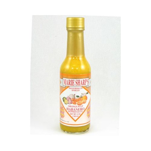 Marie Sharp's Orange Pulp Habanero Hot Sauce (Pack of 6)