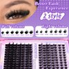 2 Style Lash Clusters Spiky Manga Lashes Cluster and Fluffy Volume Lashes D Curl Wispy Long Thick Eyelash Extensions 10-16mm False Eyelashes by FOINEMYED