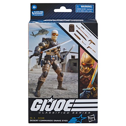 G.I. Joe Classified Series Desert Commando Snake Eyes, Collectible G.I. Joe Action Figures, 92, 6-Inch Action Figures for Boys & Girls, with 9 Accessories