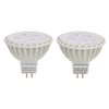 LEDwholesalers MR16 UL Listed 5-Watt (35W Equivalent) LED Spot Light with Interchangeable Wide Angle Flood Lens 12V AC/DC (2-Pack), Warm White, 1245WW