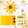 BeYumi 30Pcs Fall Thanksgiving Paper Strip Sunflowers Craft Kit for Kids DIY Autumn Thankful Gratitude Sunflower Ornament Crafts Flower Craft Spring Decor Home School Classroom Party Fun Activities