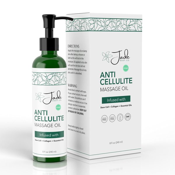 8 oz Cellulite Remover Massage Oil I Collagen Infused Massage Oil for Massage Therapy I Skin Tightening Massage Oils for Date Night I Anti Cellulite Massage Oil Best with Cellulite Massager Roller