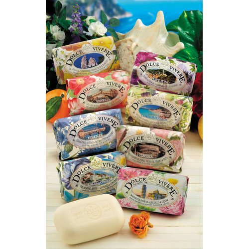 Dolce Vivere Sicilia Bougainville, Marine Sea Salt & Papyrus Tree Fine Natural Soap Bar