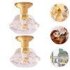 Zerodeko 2 PCS Dollhouse Crystal Chandelier 1 12 Scale, Mini Dollhouse Ceiling Light, Artificial Crystal Chandelier Furniture Model, Doll House Scene Layout Hanging Lamp Decor