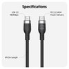 HyperJuice 240W Silicone USB C to USB C Cable (6ft/2m) for All Devices. Durable 240W USB-C Charge Cable. Portable, Tangle-Free Design, Over-Temperature Protection. Charges Any USBC to USBC Device