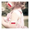 Womaha 30 Sheets Poland Flag Temporary Tattoos Fans Face Tattoo Stickers for Adults Kids Group Activity Props