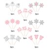 24 Pack Baby it's Cold Outside Cupcake Toppers Glitter It's a Baby Snowflake Cupcake Picks Oh Baby Baby Shower Feet Winter Forzen Kids Birthday Cupcake Decorations Party Supplies Pink
