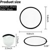 V-chen 5PCS Foldable Flying Disc Fans Set with Bags, 9.8 Inch Black Egde Fabric Beach Flying Disc for Wedding Gift Party Favors Outdoor Activity