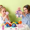 SOTOGO 34 Pieces Baby Doll Care Set Doll Feeding and Changing Accessories Set Baby Doll Accessories in Bag, Without Doll