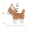 Apricot Lamb Corgi Dog Cute Keychain, Soft Stuffed Plush Keychain Toys for Kids’ Backpack, Purse, 5.1Inches