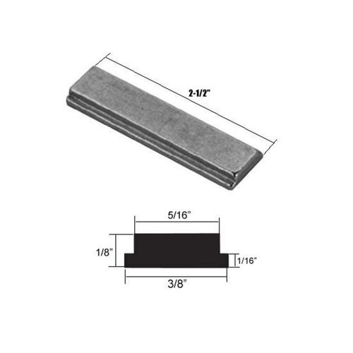 Gordon Glass Shower Door Strike Jamb Magnet for Swing Shower Doors - 2-1/2" Long | T-Magnet for Shower Doors | Shower Doors Handles