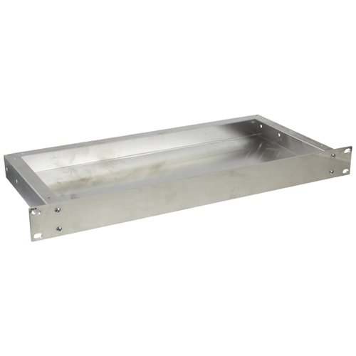 Bud Industries CH-14401 Aluminum Small Rack Mount Chassis 19" L x 8.12" W x 1.75" H, Natural