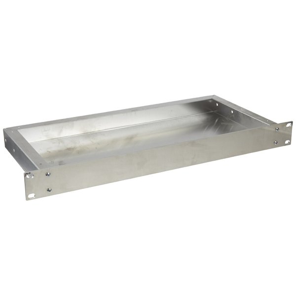 Bud Industries CH-14401 Aluminum Small Rack Mount Chassis 19" L x 8.12" W x 1.75" H, Natural