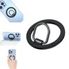 AUROX Magnetic Phone Ring Holder for Magsafe Phone Grip Adjustable Magnetic Phone Grip for MagSafe Accessories Finger Ring Grip Stand for iPhone 16 15 14 13 12, Removable for Wireless Charging (Black)