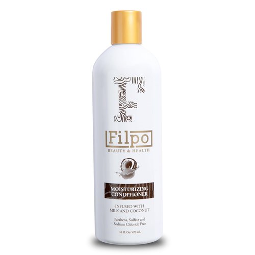 FILPO Coconut Milk Conditioner with Argan Oil - Sulfate-Free, Coconut-Infused Formula for Curly and Damaged Hair