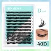 Hermosa Phoenix Pulse, Hermosa DIY Lash Extension Kit, 220 Pcs Lash Clusters Kit 30D+40D Individual Lashes 8-16mm for Natural Look, DIY Eyelashes at Home HM40D