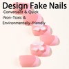 OHWODA French Tip Press on Toenails Short Square Fake Toe Nails White Toe Nail Tips Cute Designs Acrylic Toe Nails Full Cover Glue on Toenails Summer False Toe Nails 24 Pcs in 12 Sizes (3D Bow)