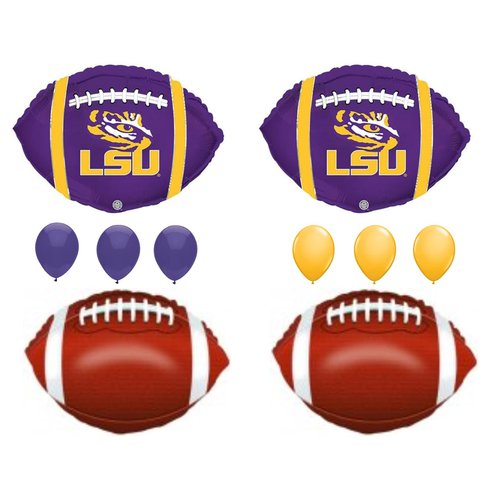 C and S Party Supply Louisiana LSU Football Game Day Birthday party balloons Decorations