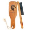 Menesia Soft Bristle Brush - Boar Bristle for Men and Women, Slicking Back, Fine and Sleek Hair - Beard Brush (wolf)