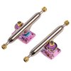 RACOFSB Fingerboard Trucks with Upgraded Urethane Bushings and Pivot Cup,34mm 32mm Width,Normal Kingpin (Pink, 34mm)
