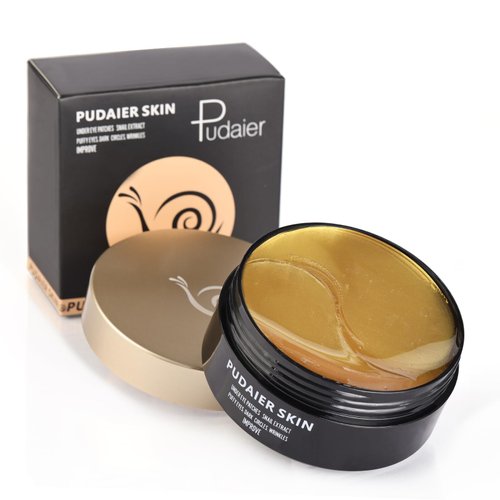 Marine Forest Under Eye Patches for Puffy Eyes, Dark Circles and Wrinkles, 60 Pcs Eye Masks with Rose, Snail and Green Tea Extract to Refresh Your Eye Skin (Snail Extract)