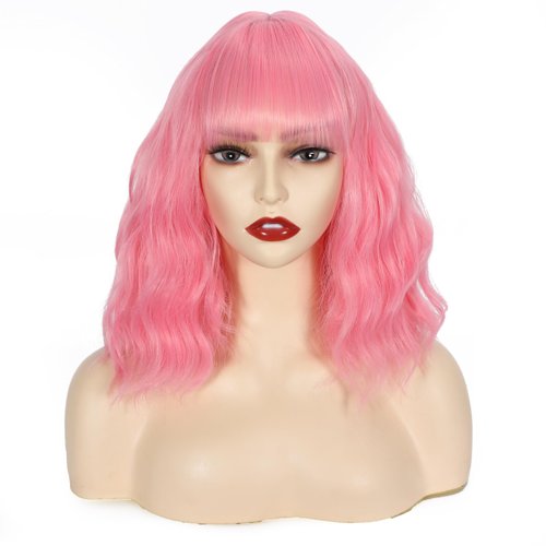 Mesisille Halloween Wig Synthetic Hair Wig Christmas's Wig For Sweetheart Colorful Costume Wigs For The Party Bob Wig Thanksgiving's Wig