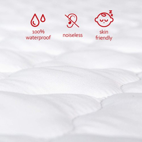 Waterproof Pack and Play Mattress Pad Sheets Fitted, Cotton Fabric Pack and Play Protector, Fits Graco Play Yard, Baby Mini Crib Mattress Sheet Cover