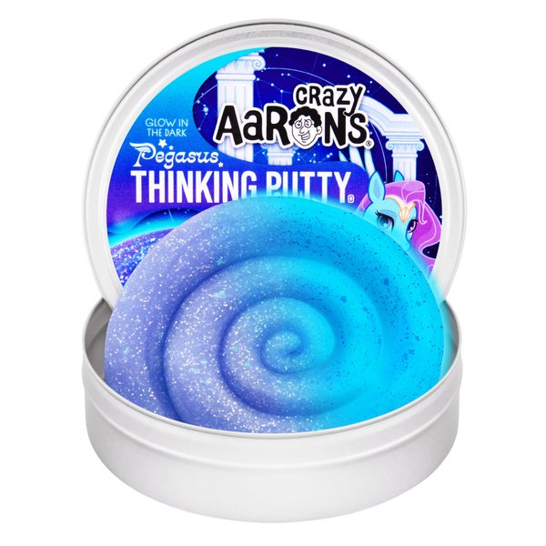 Crazy Aaron’s 4” Glow in The Dark Pegasus Thinking Putty 90 Grams - Never Dries Out - Sensory Play Putty - Creative Toy for Kids and Adults - Crazy Aaron’s Thinking Putty® - Made in The USA