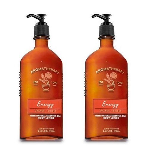 Bath & Body Works Aromatherapy Energy - Orange + Ginger Body Lotion, 6.5 Fl Oz, 2-Pack