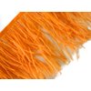 6 Inch Strip - Orange Ostrich Fringe Trim Feather Craft Sample DIY Millinery Supply | Moonlight Feather