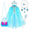 Princess Dress Up for Kid 3 4 5 6 Years Old,Toddler Girls Toys Princess Cape Set for Girls Ages 3-8 4-7,Pretend Play Fairy Dress Party Costume Gifts for Birthday,Christmas,Thanksgiving & Role Play