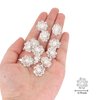 YISSION 20Pcs Mini Rhinestone Flower Hair Accessories - White Pearl Clips, Cute Silver Pins, Small Decorative Barrettes for Wedding, Bridal, Women & Girls