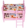 Birostiana Miniature Dollhouse Accessories Miniatures Furniture Wood Bunk Bed Mini Toys DIY Decor Ornament fo Dollhouse Bedroom Party Kit (Giraffe)