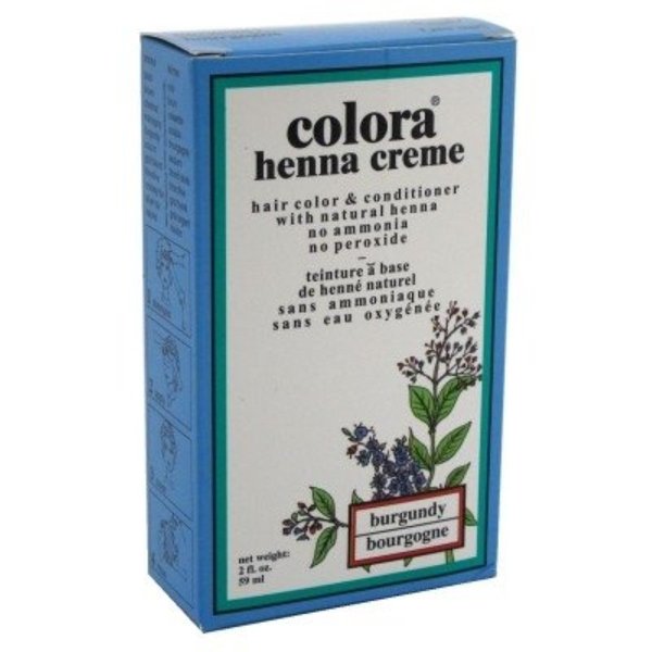 Colora Henna Creme Hair Color Burgundy, 2 oz (Pack of 4)