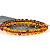 Baltic Amber Bracelet for Adults Made on Elastic Band- Natural Amber from Baltic Region, Genuine Baltic Amber (Cognac, 7.5 inch)