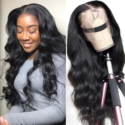 Body Wave Lace Front Wigs Human Hair Pre Plucked 13x6 HD Transparent Lace Frontal Wigs Human Hair 180% Density 22 Inch Frontal Wigs Human Hair with Baby Hair for Women
