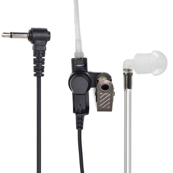 LEIMAXTE Police Earpiece 3.5mm Listen Only Acoustic Tube Earbud Audio Kit Headset for Remote Speaker Mic Motorola Kenwood 2 Way Radio FBI Security Surveillance Walkie Talkie 1 Pin Headphone