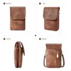 BOSTANTEN Leather Small Crossbody Bags for Women Designer Cell Phone Bag Wallet Purses Adjustable Strap Retro Brown
