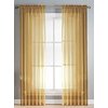 Sapphire Home Gold Sheer Curtains - 2 Panels Set, 54" x 84", Transparent, Light Filtering Privacy Voile Drapes, Sheer Window Curtains for Living Room, Bedroom, Kitchen, Dining Room - Gold/Bronze