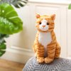 Libima 13 Inch Orange Cat Stuffed Animal Plush Toy Realistic Cat Plush Toy Soft Cute Stuffed Kitten for Valentine's Day Birthday Party Favors Bedroom Sofa Car Home Decor